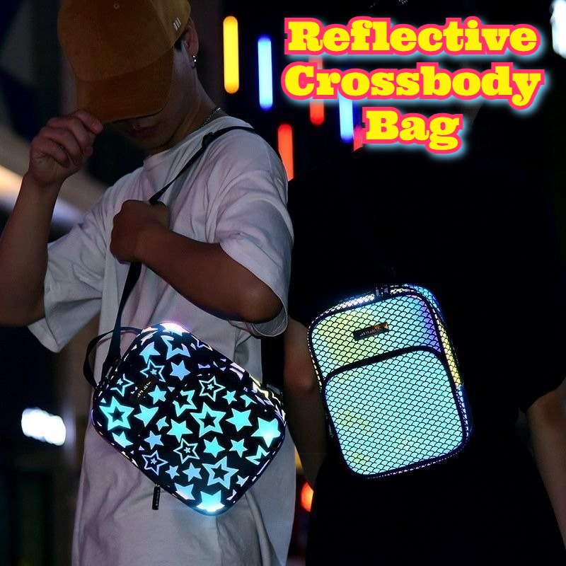 Cycling Commuter Bag - Reflective Crossbody Bag Multipurpose Sports Sling