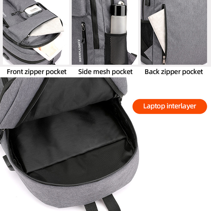 Men Women USB Charging Backpac - Cycling Commuter Backpack Laptop ulasan dan harga