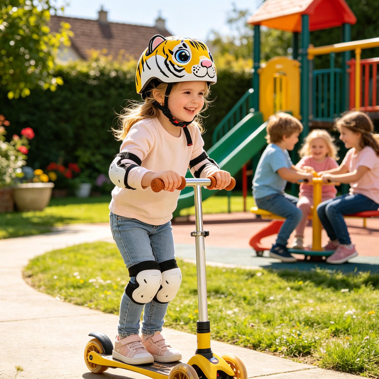 Kids Helmet Tiger Pattern Adju - Cycling Commute Gear ulasan dan harga