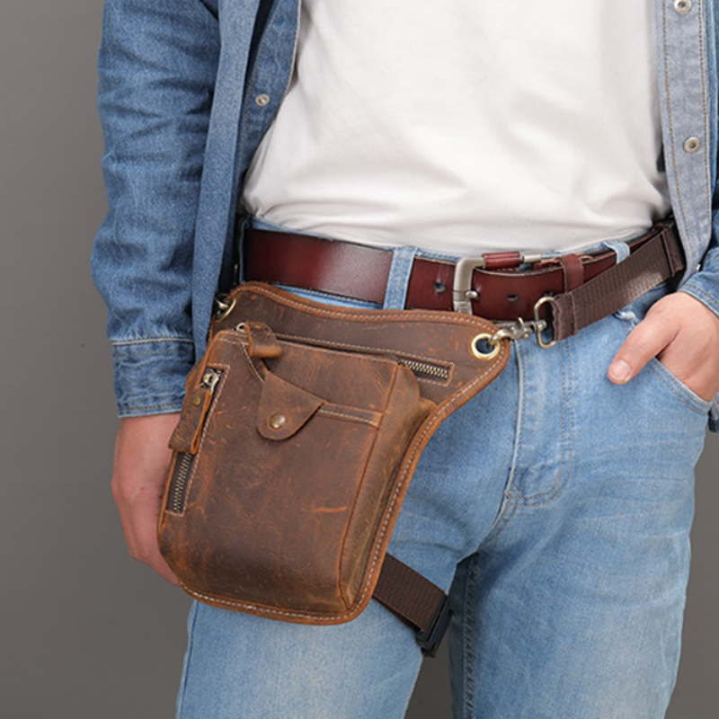 Vintage Pu Leather Waist Pack  - Cycling Commuter Bag ulasan dan harga