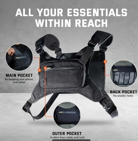Outdoor Chest Rig Bag Lightwei - Cycling Commute Training ulasan dan harga